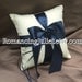 Romantic Satin Ring Bearer Pillow...You Choose the Colors...Buy One Get One Half Off...shown in ivory/navy blue