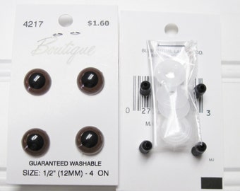 Brown Eyes 1/2" 12mm doll eyes