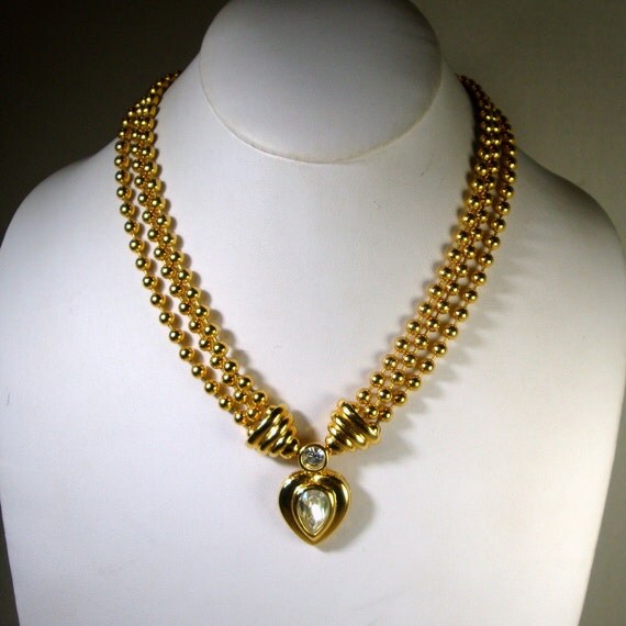 PISCITELLI Signed Gold Necklace Center by VintageStarrBeads