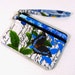 Small id wristlet - id purse, coin purse , credit card pouch - French Journal Collection -- On sale