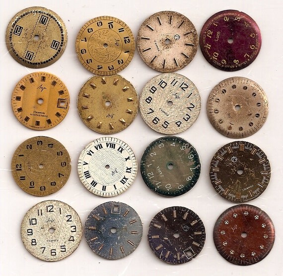 LOWEST PRICES on Etsy... 16 vintage watch faces... x-323