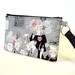 The Ghastlies Halloween Makeup Bag Wristlet Clutch Purse A Ghastlie Night Cosmetic Bag Key Fob Smoke Gray Grey Black Alexander Henry