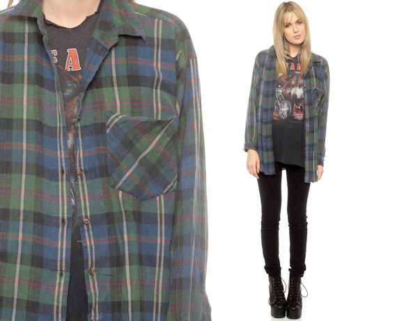 dark green flannel outfit