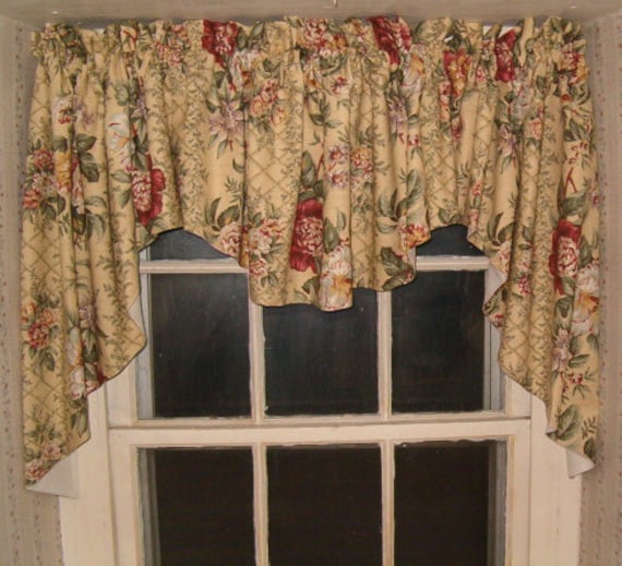 Gathered Swag and Jabot Valances Matching Drapery Panels Available