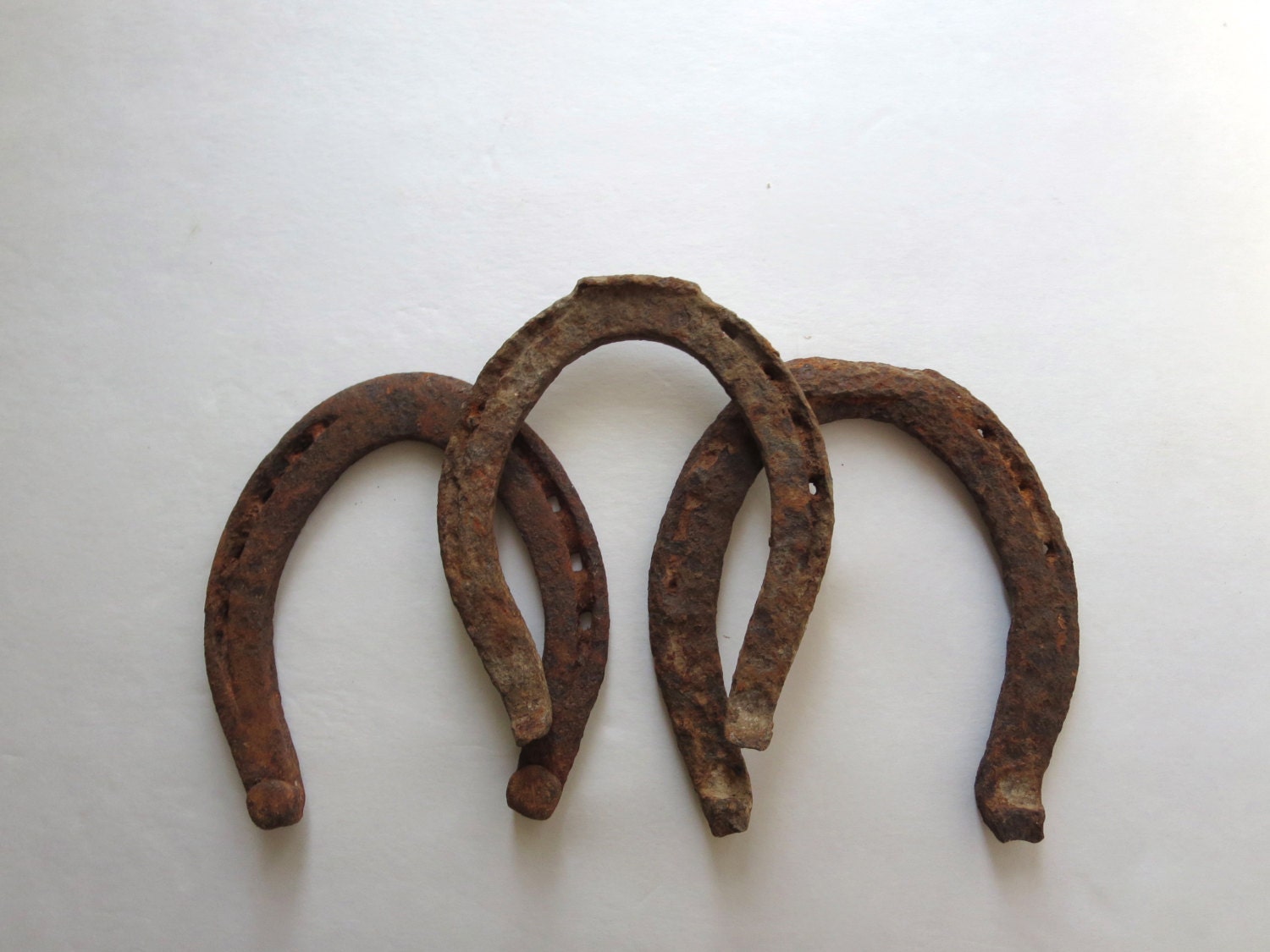 3 vintage horse shoes antique horse shoes rustic horse