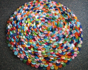 Medium Jelly Belly Rainbow Colorburst Petal Rug