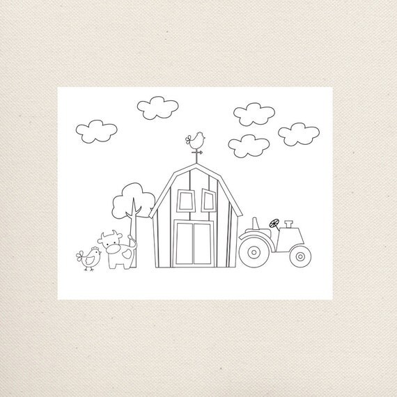 Barnyard Coloring Page