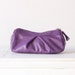 Leather makeup case, cosmetic bag in Purple
