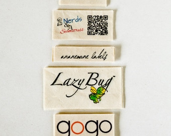 Natural Fabric Labels - custom clothing tags (sewing and knitting tags)