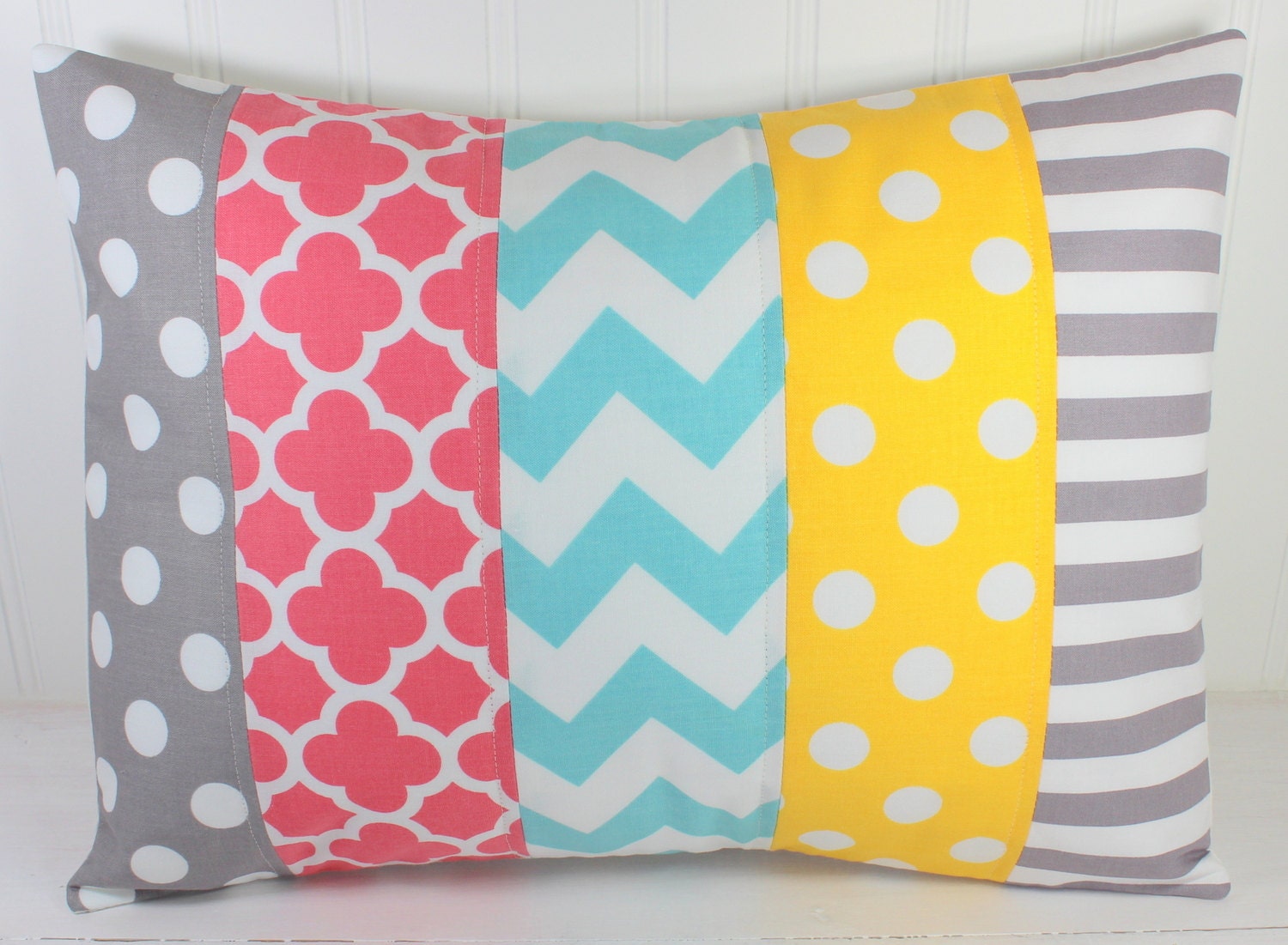 Nursery Pillow Cover Girl Pillow Cover Patchwork Pillow