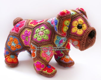 Max the African Flower Bulldog crochet pattern