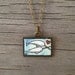 Narwhal Love, Heart - Hand Painted Necklace, Original Watercolor - Wearable Art Pendant