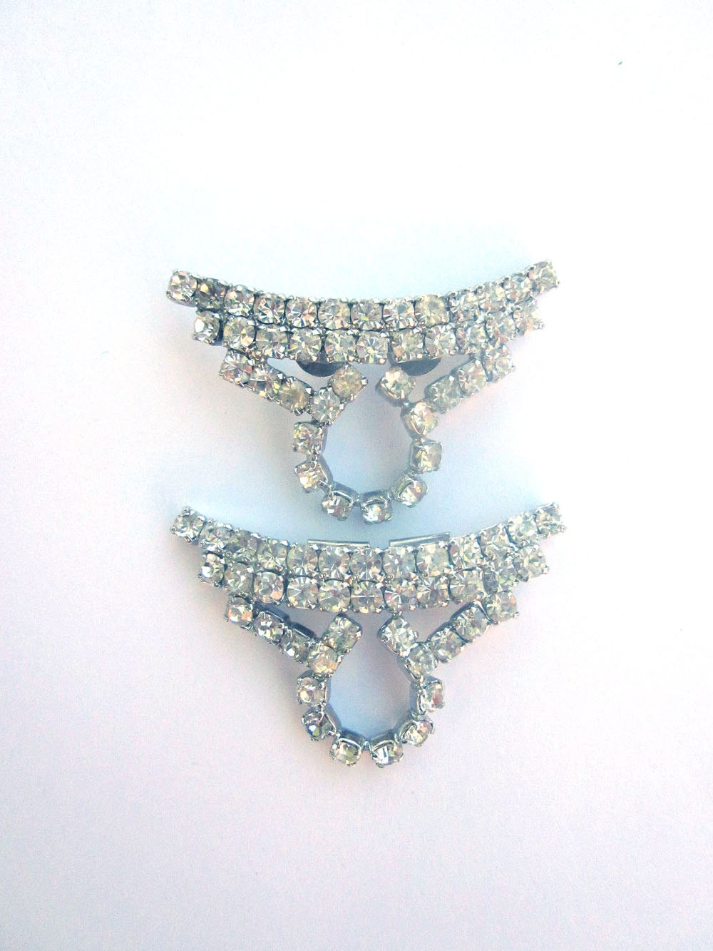 Vintage Rhinestone Shoe Clips Bridal Accessory Shoe Jewelry