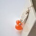 Orange Fire Glow Earrings, Stone Bead Earrings, Dangle Earrings