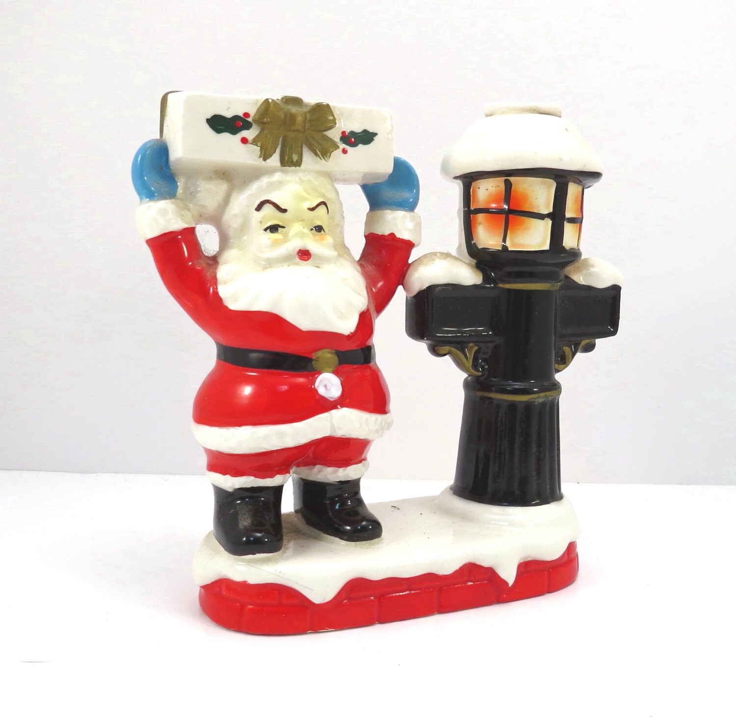 santa claus candle holder kitschy christmas by santa claus candle holder kitschy christmas by