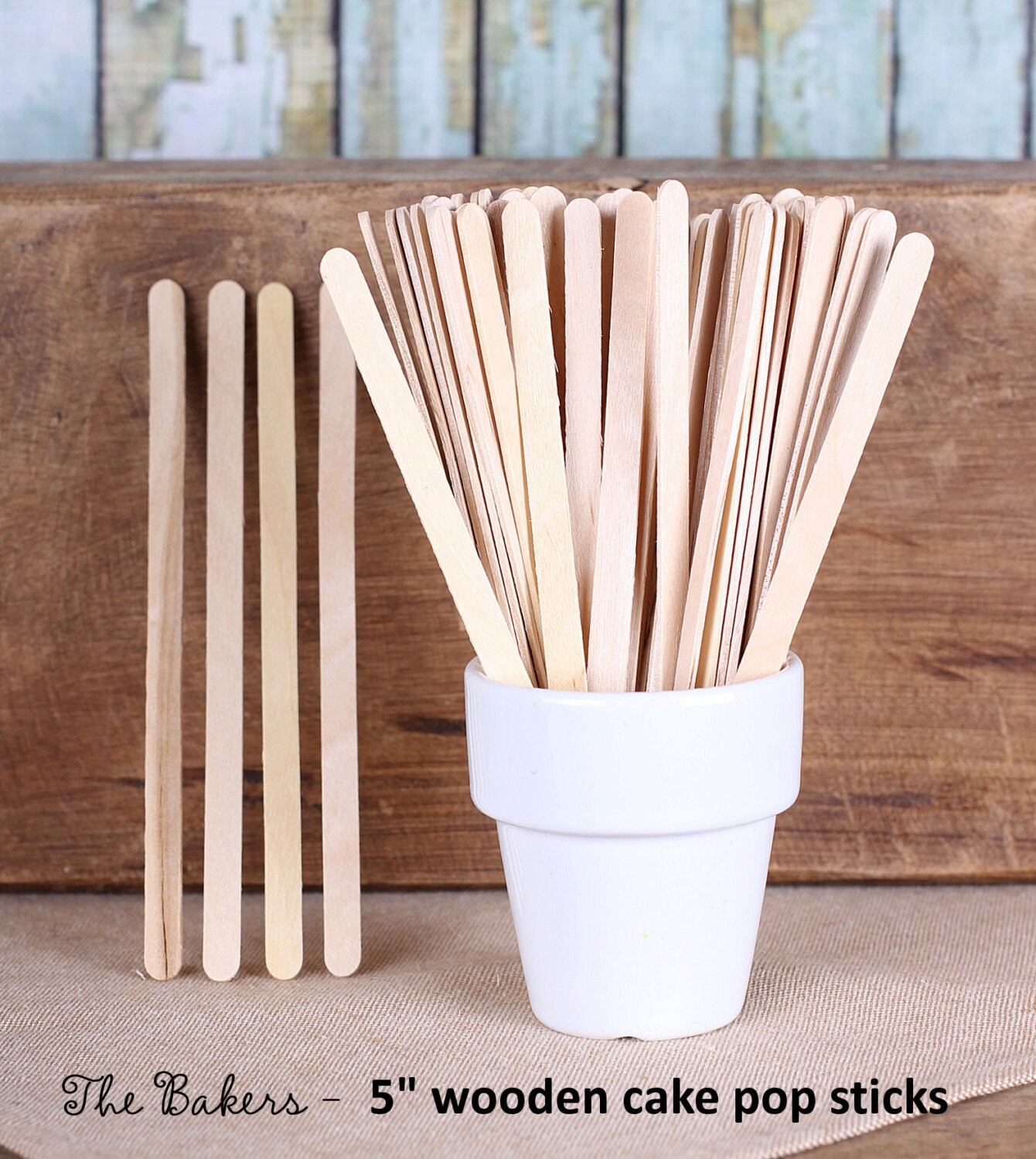 Flat Wooden Lollipop Sticks Beverage Stirrers Drink
