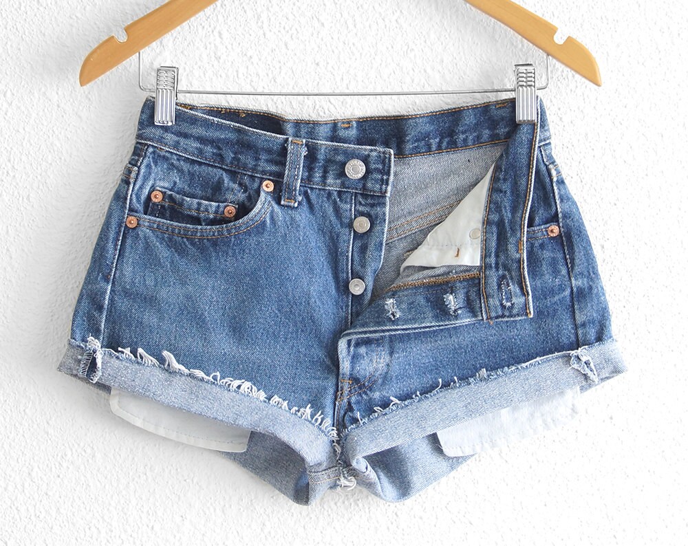 Levis 501 High Waisted Shorts Levi 501 Shorts by 2treasurehunt