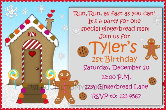 Gingerbread Man Invitations 7