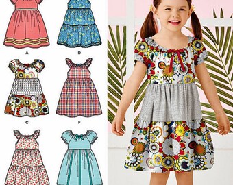 Items similar to Little Girls Dress Pattern, Girls Easy Dress Pattern ...