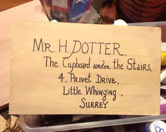 Wood Plaque Harry Potter Letter