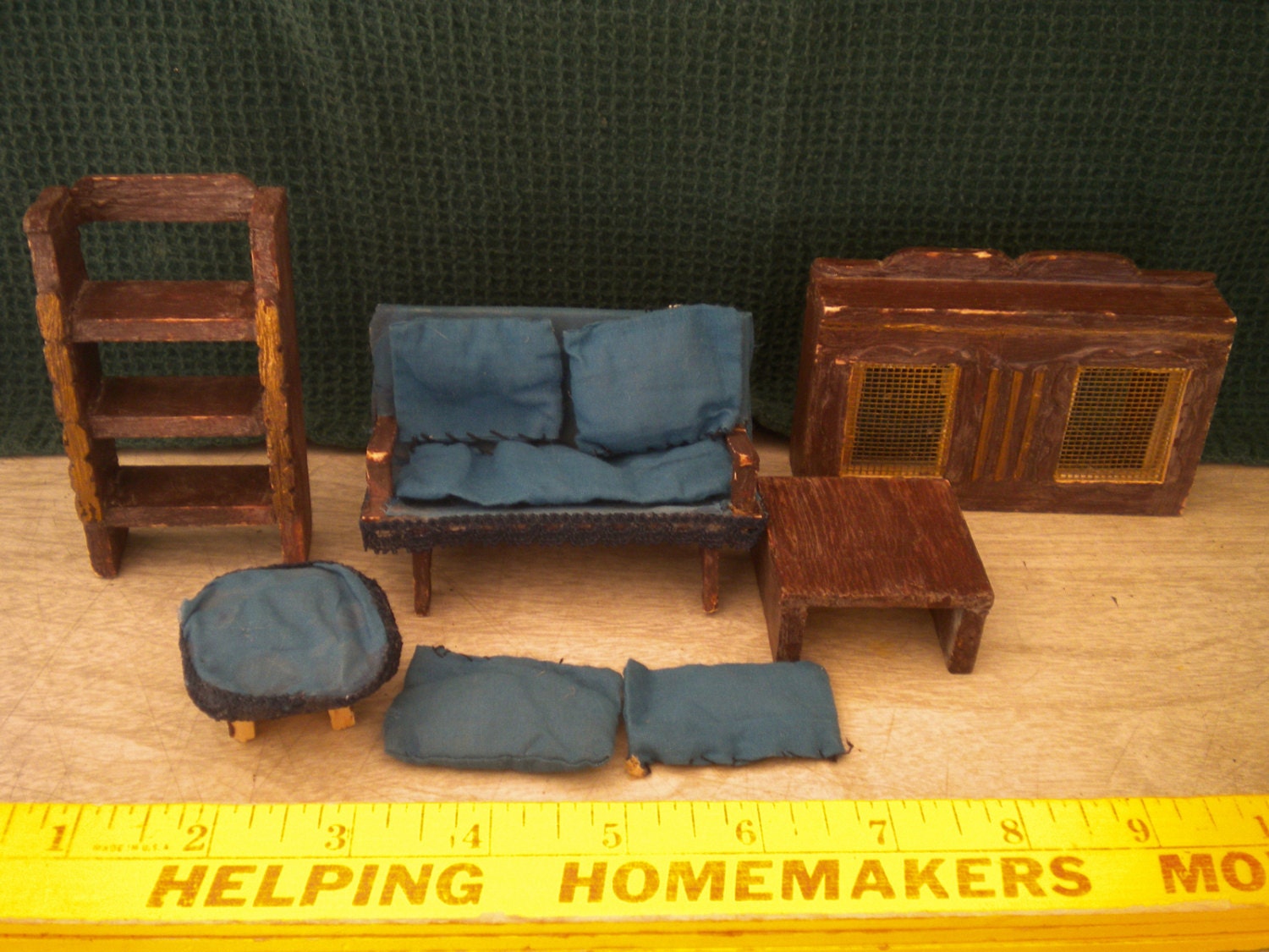 Rustic Balsa Wood Doll Furniture Handcrafted and by heresthething