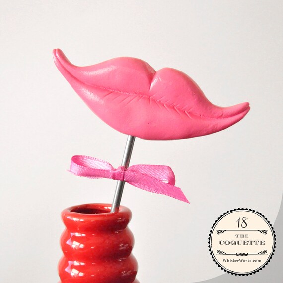 Smile Photo Booth Prop - The Coquette - Pink or Red Il_570xn