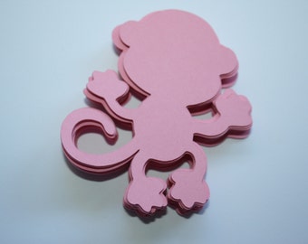 18 x Monkey Die Cuts - Pink
