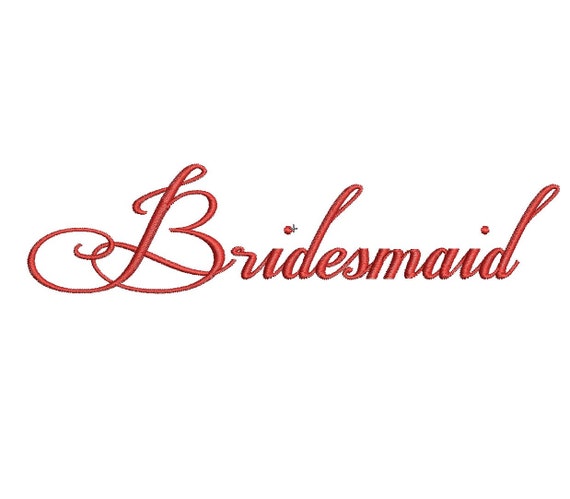Bridesmaid Embroidery Design Wedding Party by mysewcuteboutique