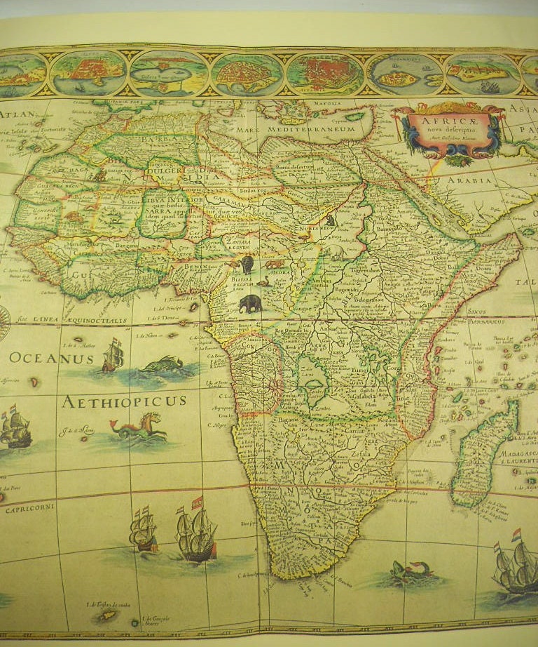 Vintage 16th Century Map of Africa Reproduction by Hammond