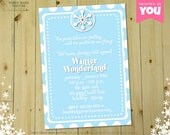 WINTER WONDERLAND Invitation - DIY Printable Snow Themed Invite // Snowflake Ball // Sledding Party // Holiday Party // Christmas Card Il_170x135