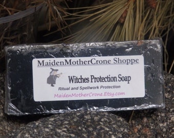 Witches Charcoal Soap Jabon Wicca Pagan Spirituality Religion Ceremonies Hoodoo Metaphysical MaidenMotherCrone