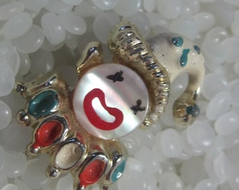 vintage pin, brooch, sweet circus clown