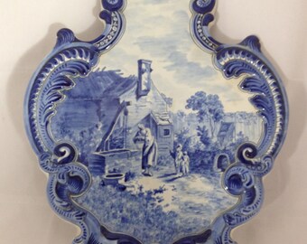 Old, large Delft plaque