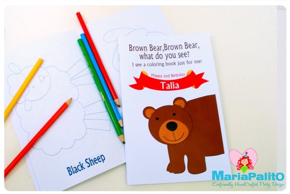 6 Brown Bear What Do You See Coloring Books Animals Party