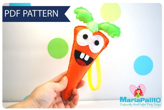 Happy Carrot Sewing pattern, Felt baby Happy carrot, baby toy, Healthy toy A966 Il_570xn