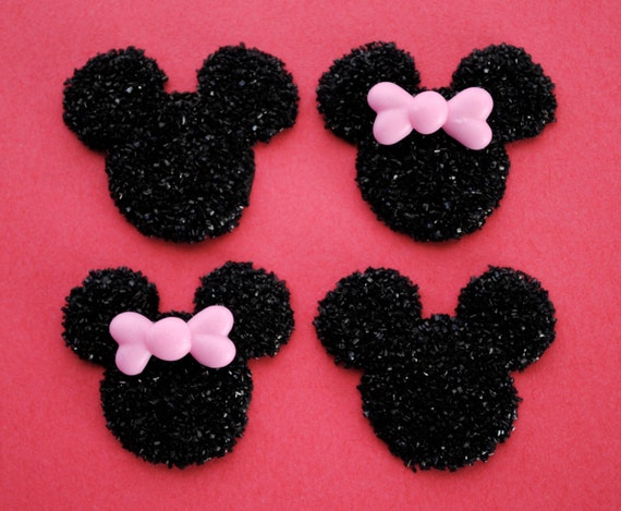 Mickey and Minnie Silhouettes Royal Icing by cakeartbychristy