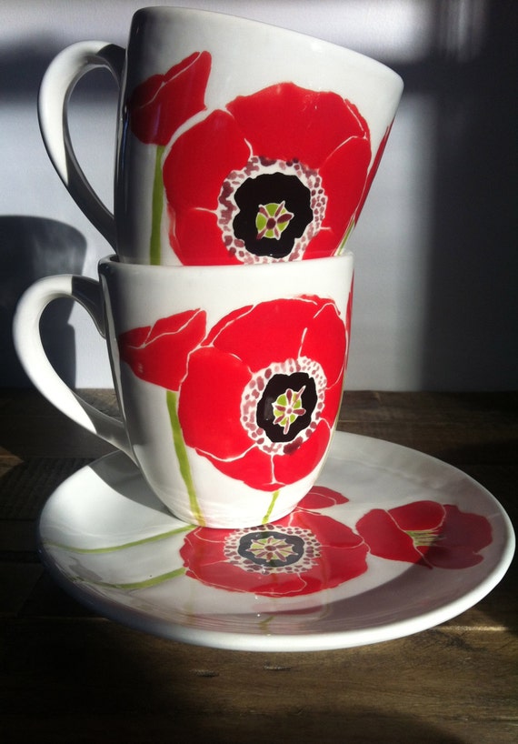 Poppy coffee mug