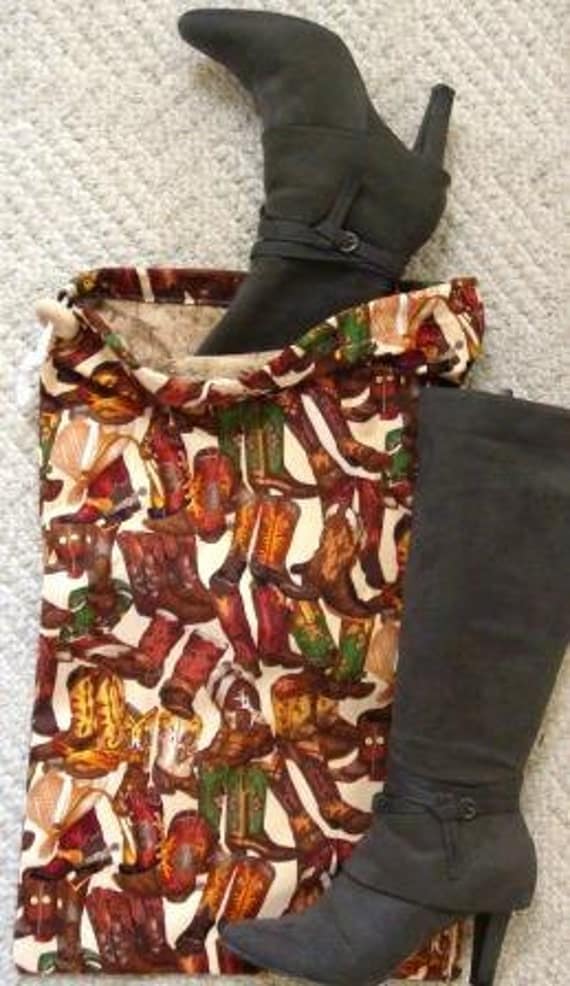 SALE Cowboy Boot Bag by shoesies4u on Etsy