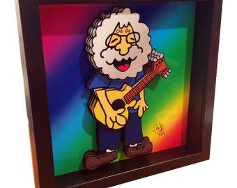 Jerry Garcia Art The Grateful Dead Poster Art 3D Pop Art Print Artwork