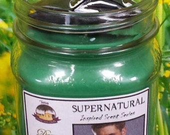Supernatural Inspired Dean Winchester 8oz Mason Jar Candle