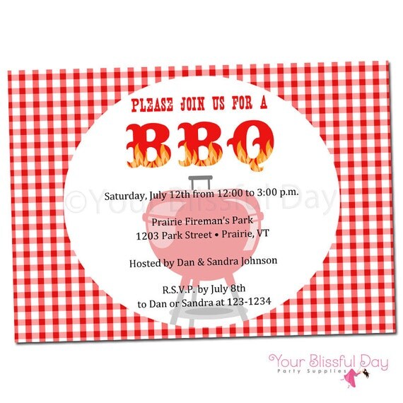 PRINTABLE BBQ Party Invitation Il_570xn