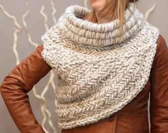 pattern vest cowl crochet katniss cowl wheat/cream SALE! in Huntress Katniss vest shawl inspired to MADE