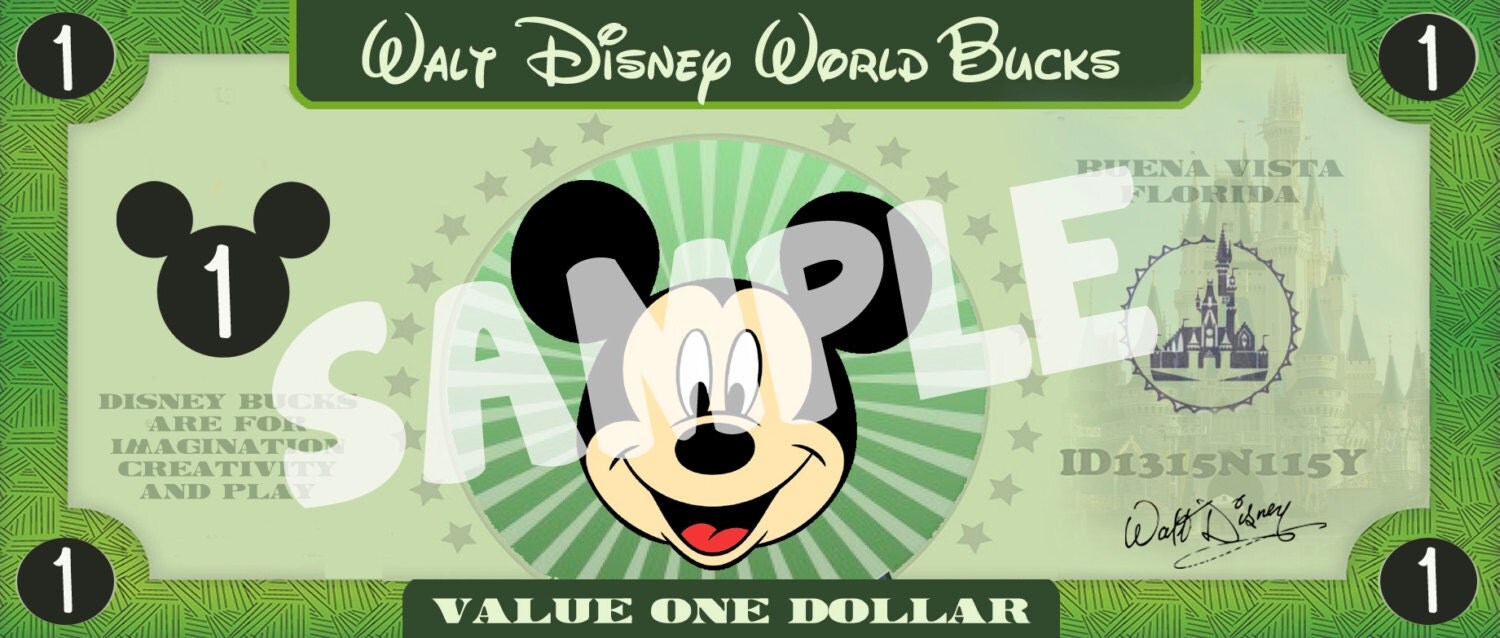 disney bucks personalized diy disney dollars mickey dollars