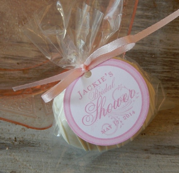 Baby or Bridal Shower Custom Paper Favor Tags for cake pops, lollipops, cookies, party favors - 1.5 inch custom personalized tags (75) Il_570xn
