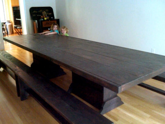 SALE: 14 foot farmhouse table - WINTER SALE: 14 foot farmhouse table