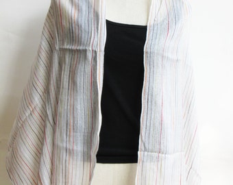 SC1, V Northern Tribe White Cotton Scarf