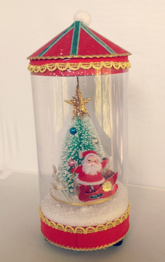 Vintage Christmas Santa Waterless Snow Globe by junkindatrunkgirls