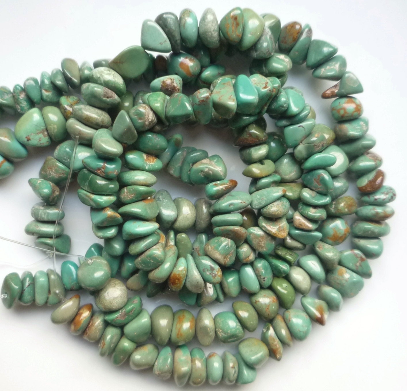 1 Strand Of Semiprecious Gemstone Large Nugget Beads - Turqu