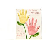 Children Handprint Keepsake for Mother, Father and Grandparents, Handprint Wall Hanging, Sibling Wall Hanging