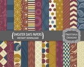 25% OFF SALE Digital Paper Pack - Personal and Commercial Use - Sweater Days Il_170x135